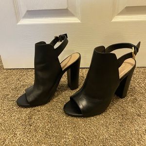 Black Open Toe Heel